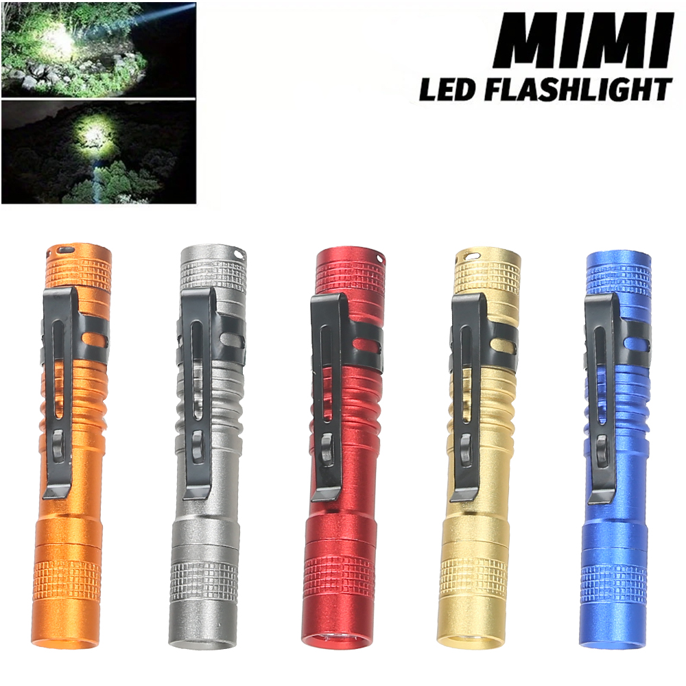 Outdoor Adventure Trips - ไฟฉาย LED แบบพกพาขนาดเล็กพร้อมคลิปหนีบ ความสว่างสูงพิเศษ ความสว่างสูง ไฟฉายพกพาสำหรับตั้งแคมป์กลางแจ้งฉุกเฉิน