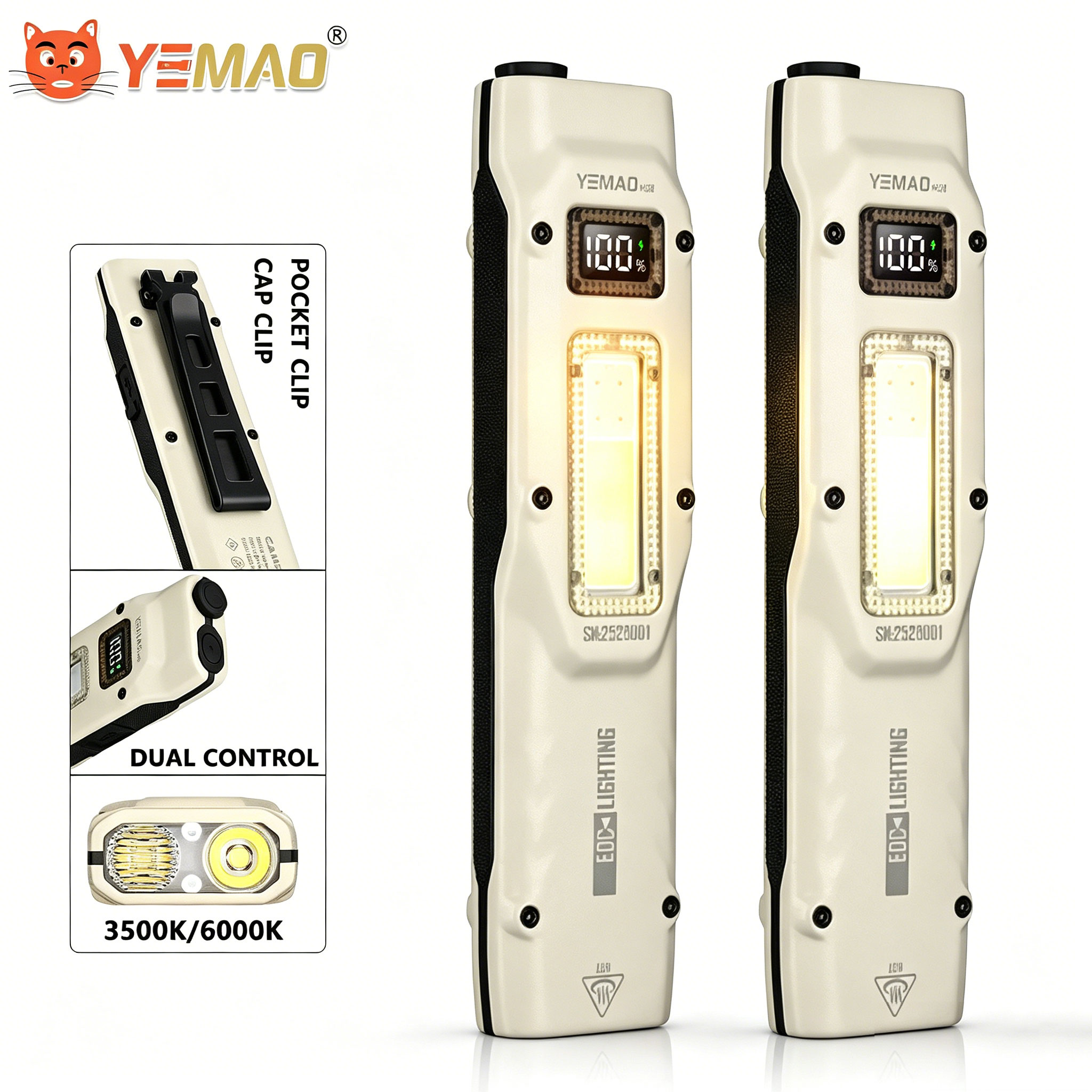 Outdoor Adventure Trips - แบบพกพา 880LM YEMAO M28 Ultra-thin ยุทธวิธีทํางานไฟฉาย