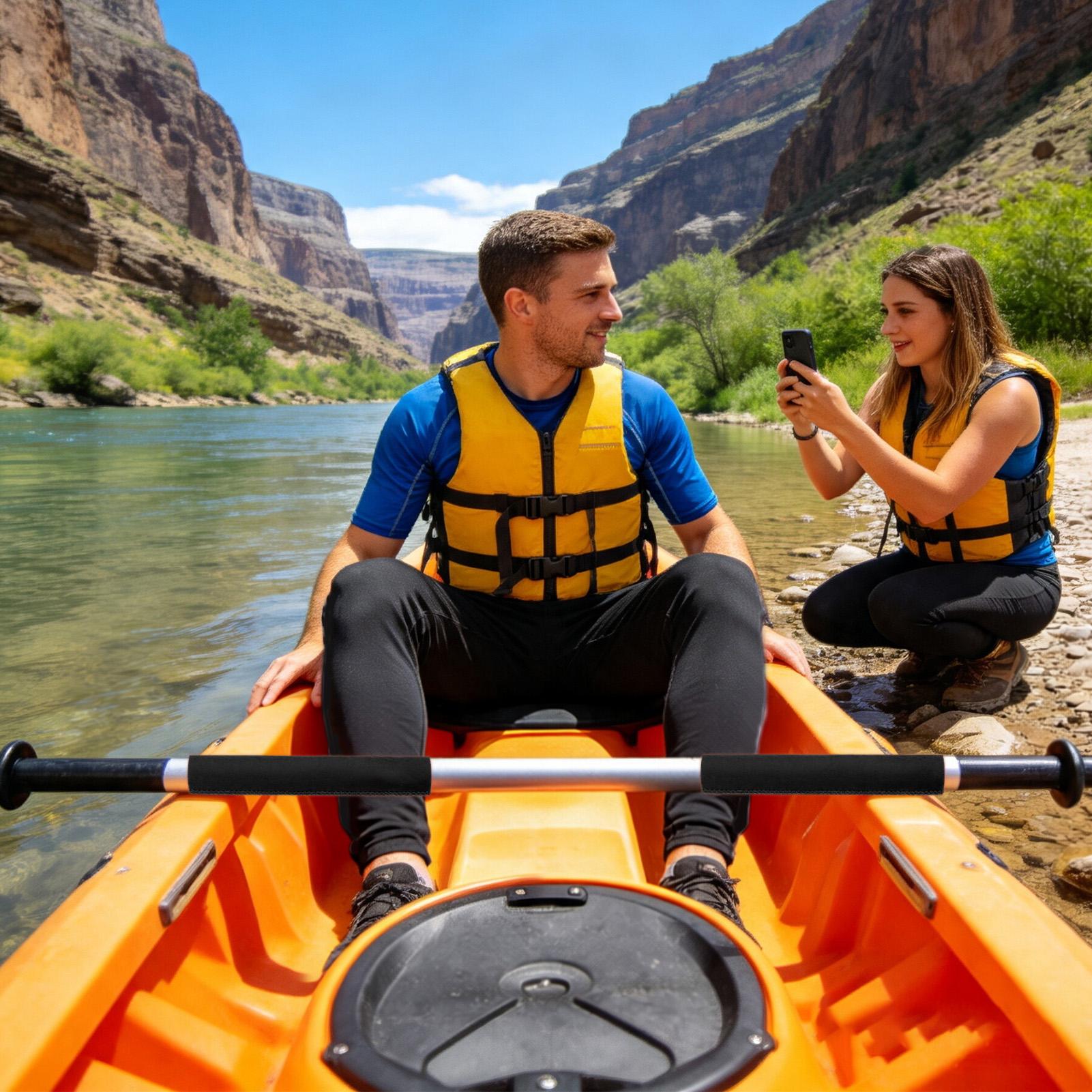 Outdoor Adventure Recreation - ปลอกหุ้มด้ามพายเรือคายัค 1 คู่ ป้องกันการลื่น อุปกรณ์เสริมเรือคายัคสำหรับกิจกรรมกลางแจ้ง ตกปลา