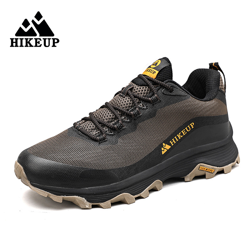 Outdoor Adventure Shoes - Hikeup รองเท้าวิ่งกลางแจ้งผู้ชายผู้หญิง, กันลื่นรองเท้าเดินป่าตั้งแคมป์กีฬาเส้นทางความปลอดภัยของผู้ชายรองเท้าเดินป่า Comfort รองเท้าผ้าใบ
