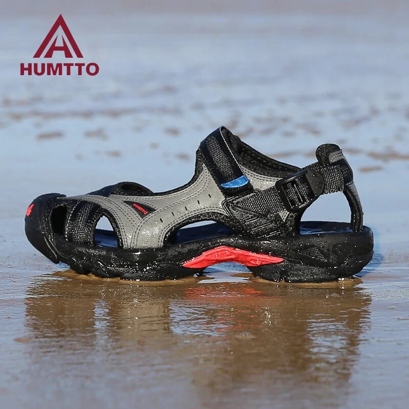 Outdoor Adventure Shoes - HUMTTO ฤดูร้อนรองเท้าสําหรับชายรองเท้าแตะเดินป่ากลางแจ้ง Breathable Water Beach รองเท้าแตะผู้ชายตั้งแคมป์ปีนเขา