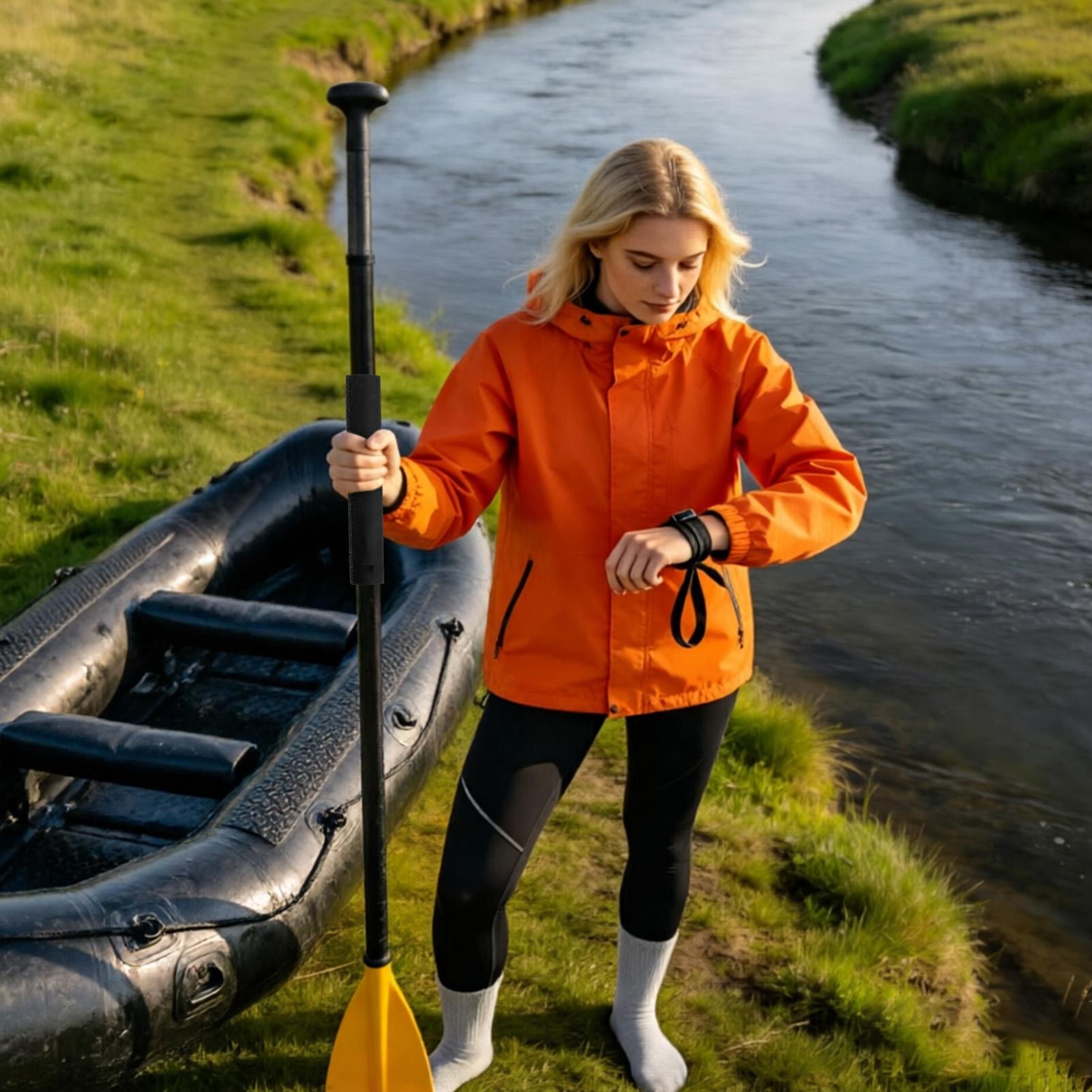 Outdoor Adventure Recreation - ปลอกหุ้มด้ามจับไม้พาย 1 คู่ ป้องกันการลื่น อุปกรณ์เสริมสำหรับการพายเรือคายัค เหมาะสำหรับกิจกรรมกลางแจ้ง