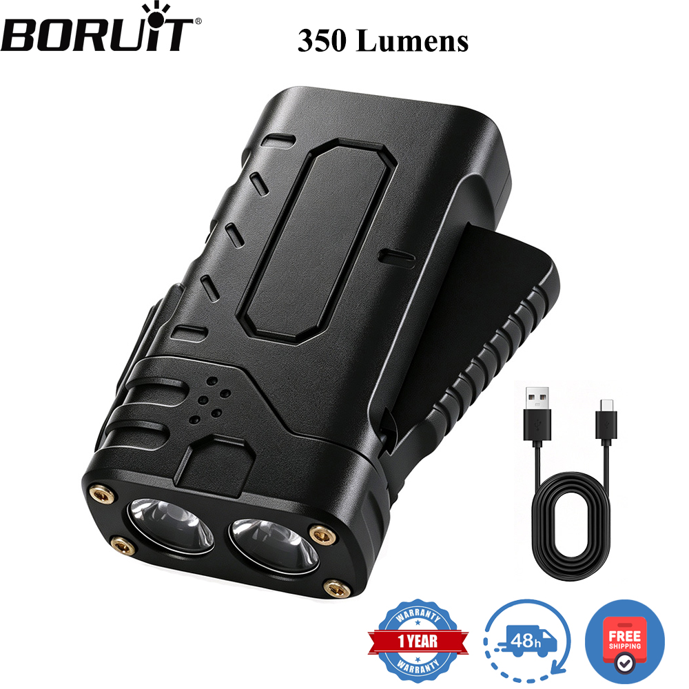 Outdoor Adventure Trips - BORUIiT ไฟฉาย LED แบบหมุนมือ EDC ชาร์จไฟผ่าน