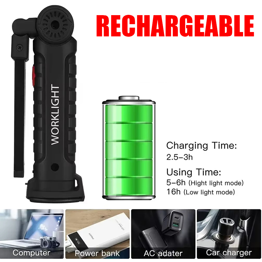 ไฟฉาย LED แบบพกพาพร้อมตะขอแม่เ - Outdoor Adventure Trips บทวิจารณ์และราคา