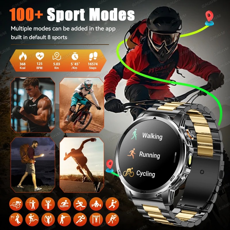 สมาร์ทวอทช์ผู้ชายรุ่นใหม่สำหรั - Outdoor Adventure Activities บทวิจารณ์และราคา