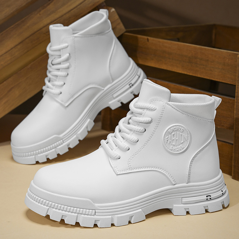 รองเท้าบูทหนังสีขาวสำหรับผู้ชา - Outdoor Adventure Shoes บทวิจารณ์และราคา
