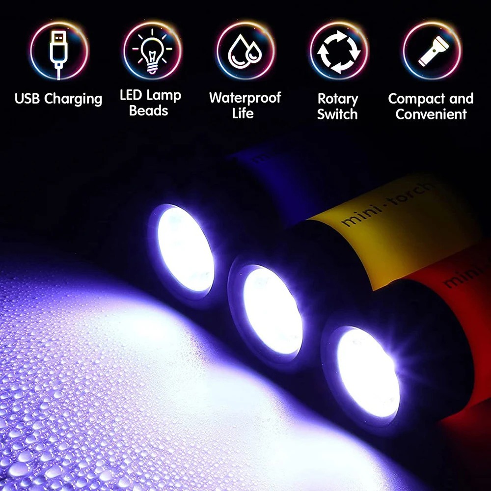 USB ชาร์จไฟได้ ไฟฉายขนาดเล็กสำ - Outdoor Adventure Trips บทวิจารณ์และราคา