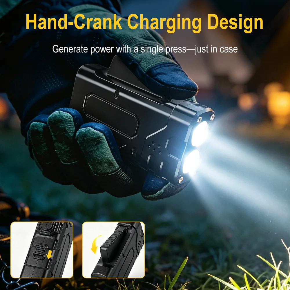 BORUIiT ไฟฉาย LED แบบหมุนมือ E - Outdoor Adventure Trips บทวิจารณ์และราคา